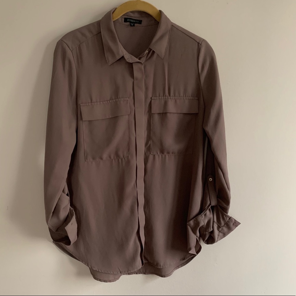 Dynamite neutral dress shirt